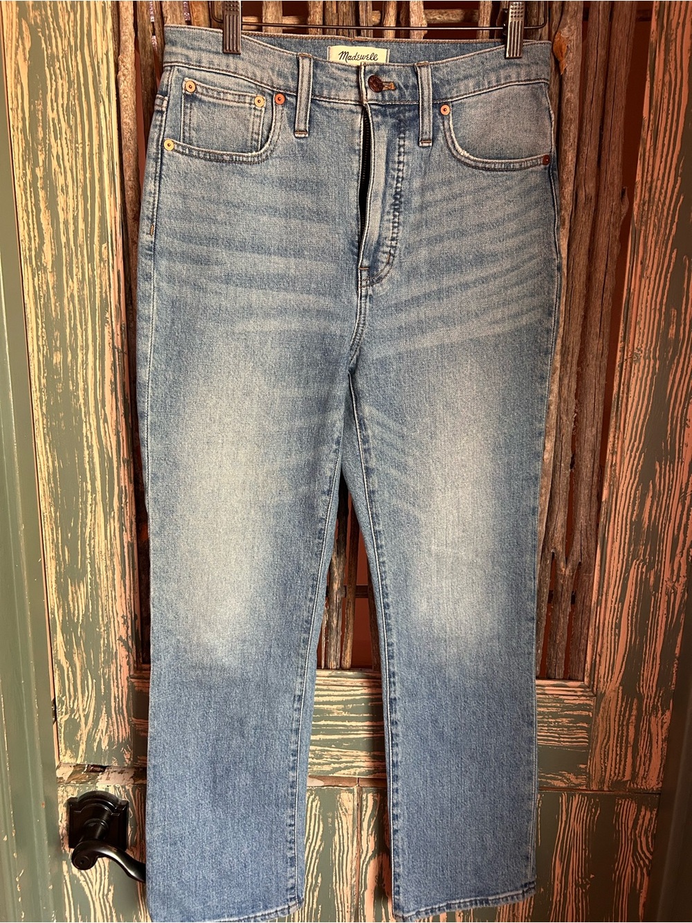 Madewell Light Blue Slim-Demi Boot Jeans